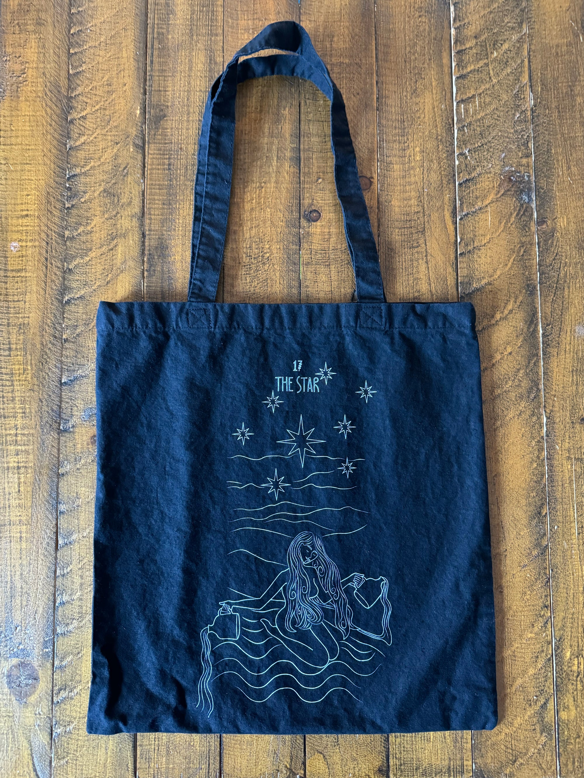 Star Tote - Black Cotton